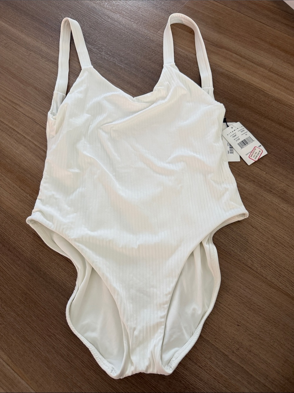 NWT Vitamin A White One-Piece Swimsuit size 8/M